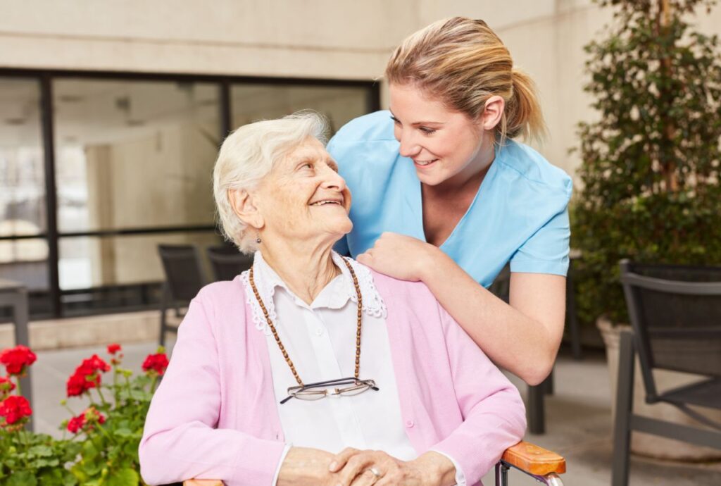 Photo of carer and patient